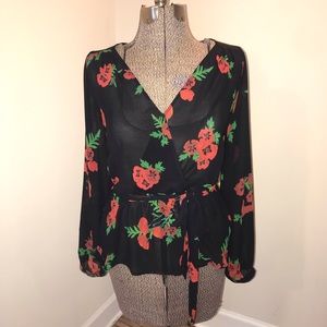 ❌SOLD❌Faux Wrap Blouse